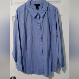 Lane Bryant Light Blue Button Down Shirt